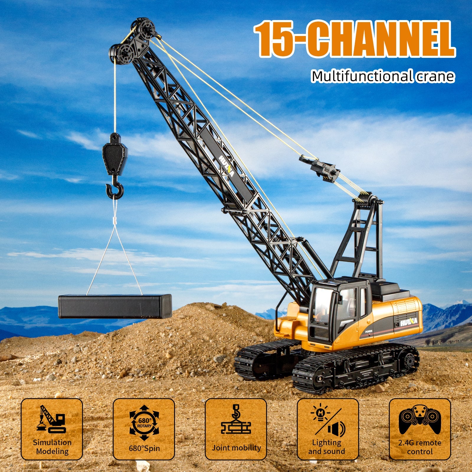Huina 1572 1:14 RC Crane (2025 MODEL )