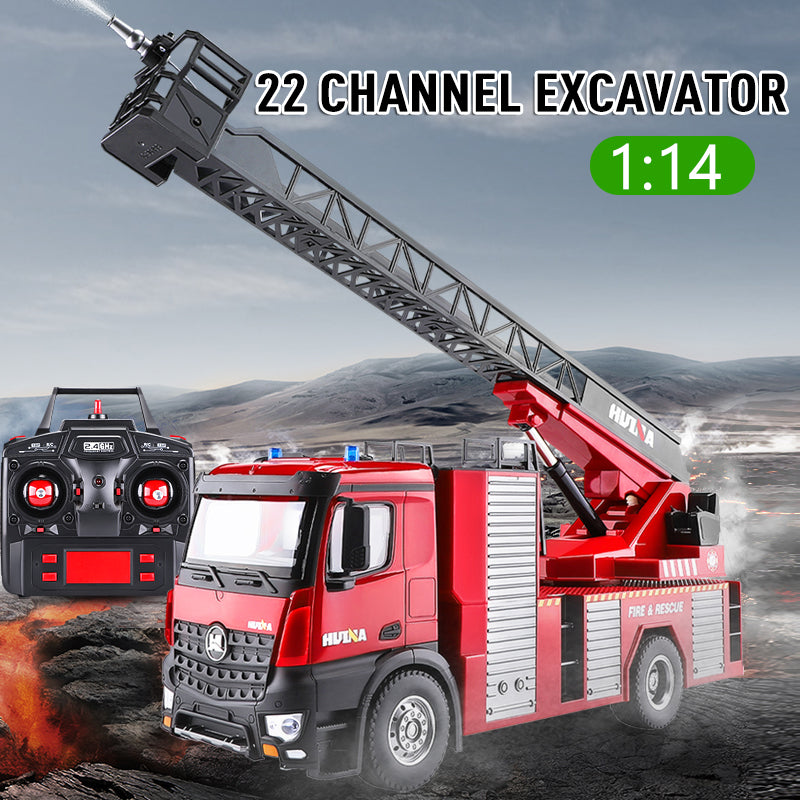 Huina 1561 1:14 Rc Simulation Fire Truck ( 2025 MODEL )