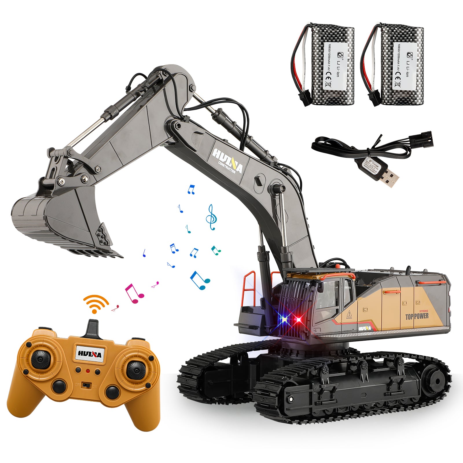 Huina 1592 1:14 Remote Control Excavator (2024 Model)