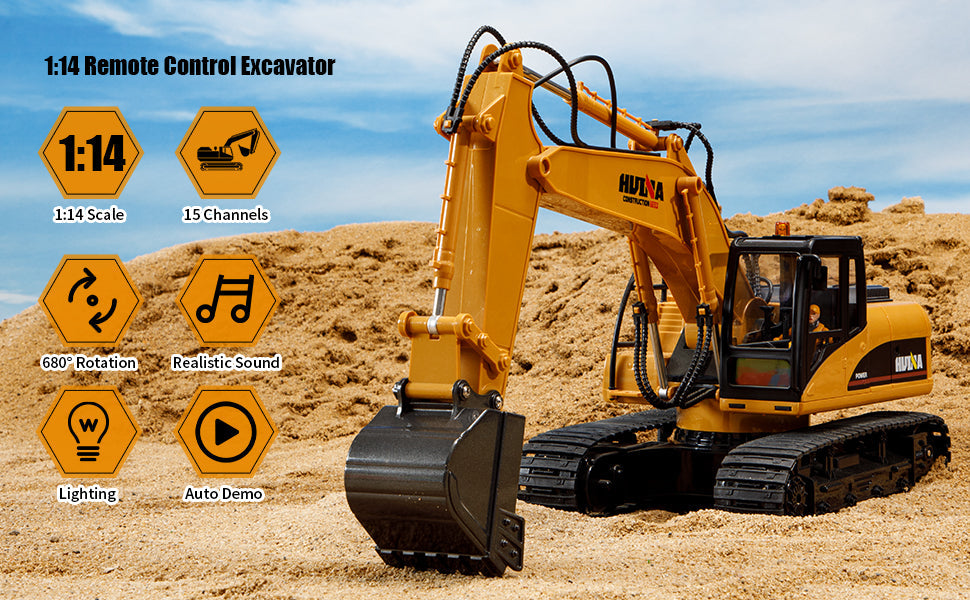 Huina 1535 1:14 RC Excavator (2024 Model)