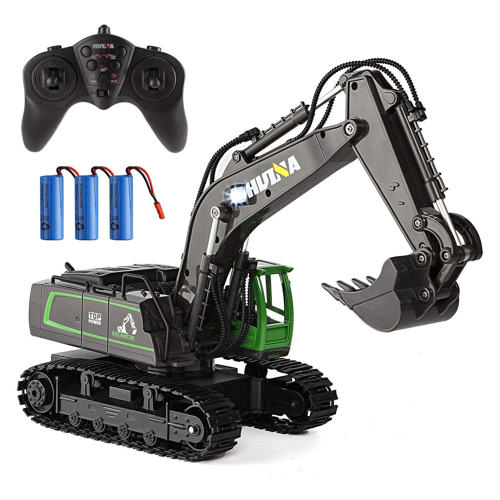 Huina 1558 1:18 Remote Control Semi-alloy Excavator Toy