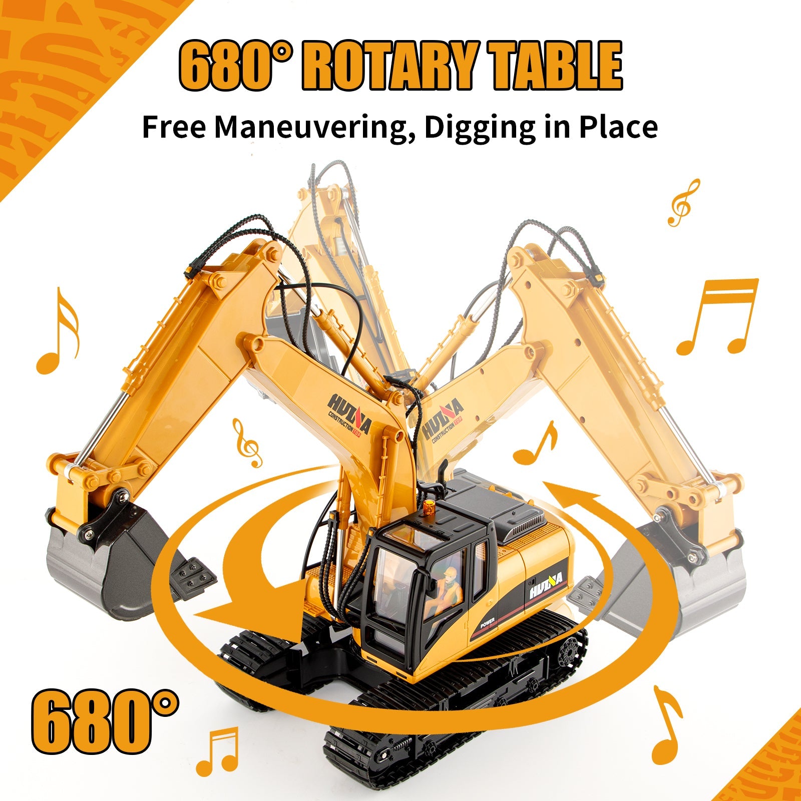 Huina 1535 1:14 RC Excavator (2024 Model)