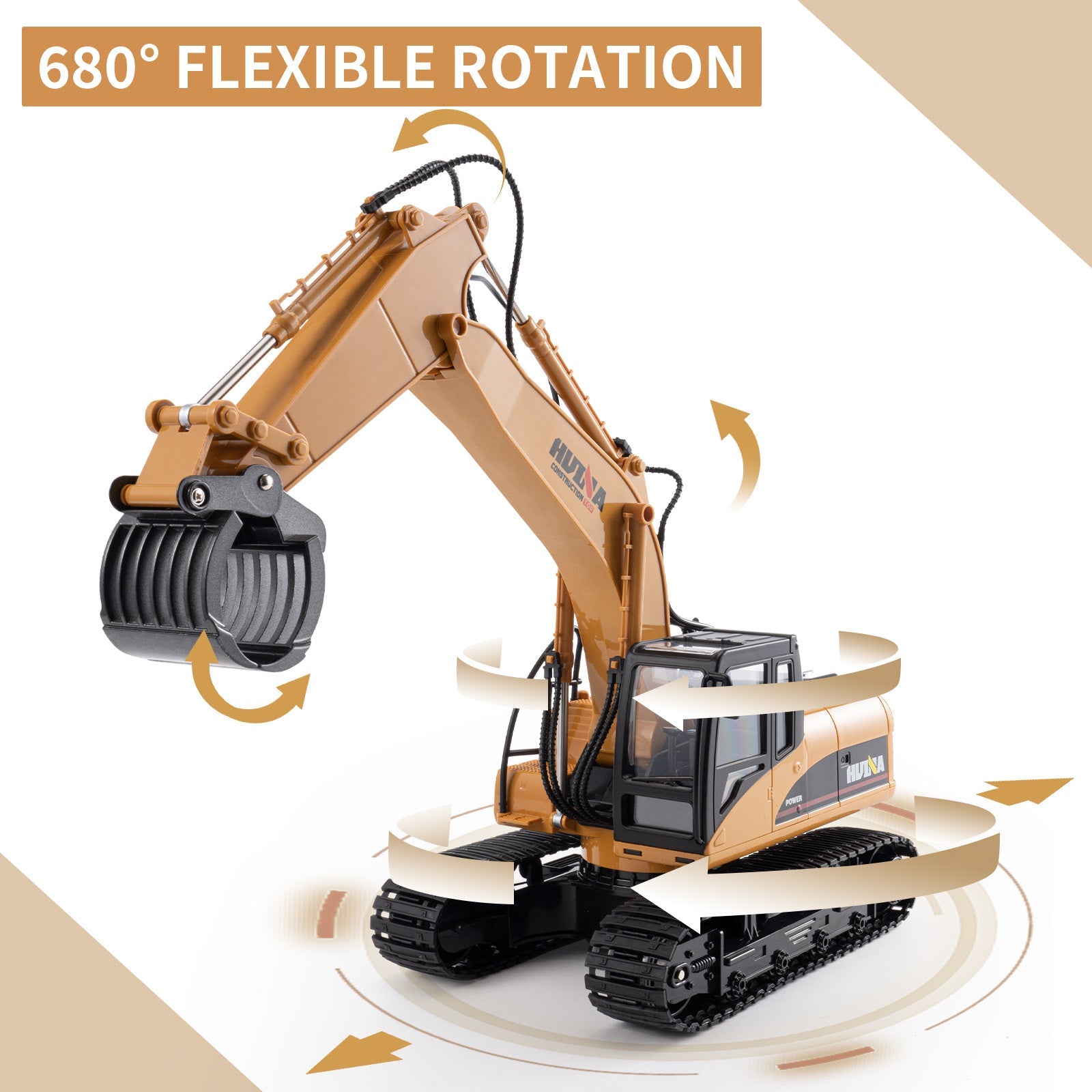 Huina 1570 1:14 Semi-alloy Remote Control Wood Grabber Toy