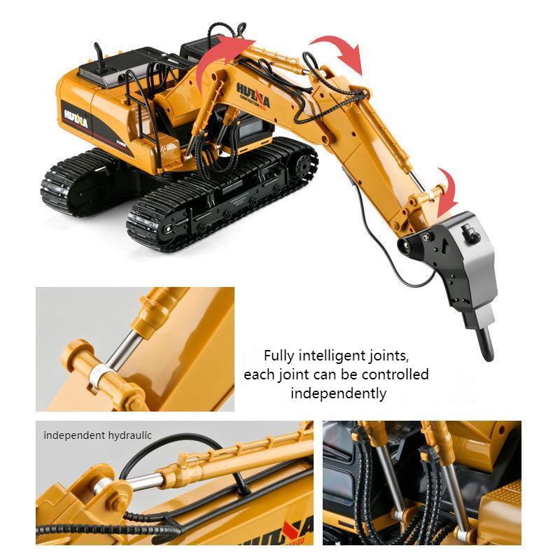 Huina 1560 1:14 Semi-alloy Remote Control Demolition Machine Toy