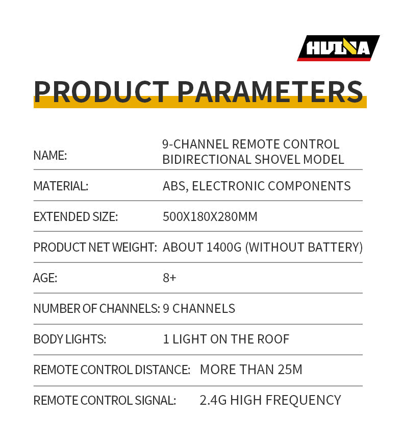 Huina 1579 1:14 RC Backhoe Loader (2024 Model)