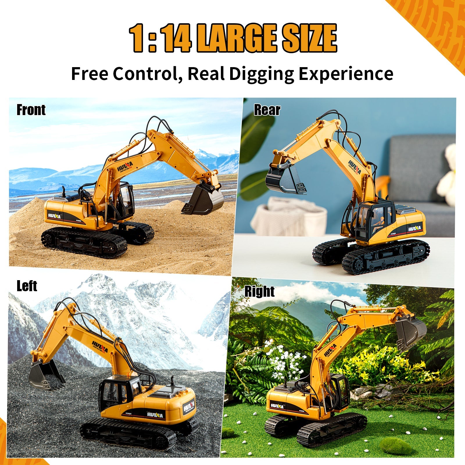 Huina 1535 1:14 RC Excavator (2024 Model)