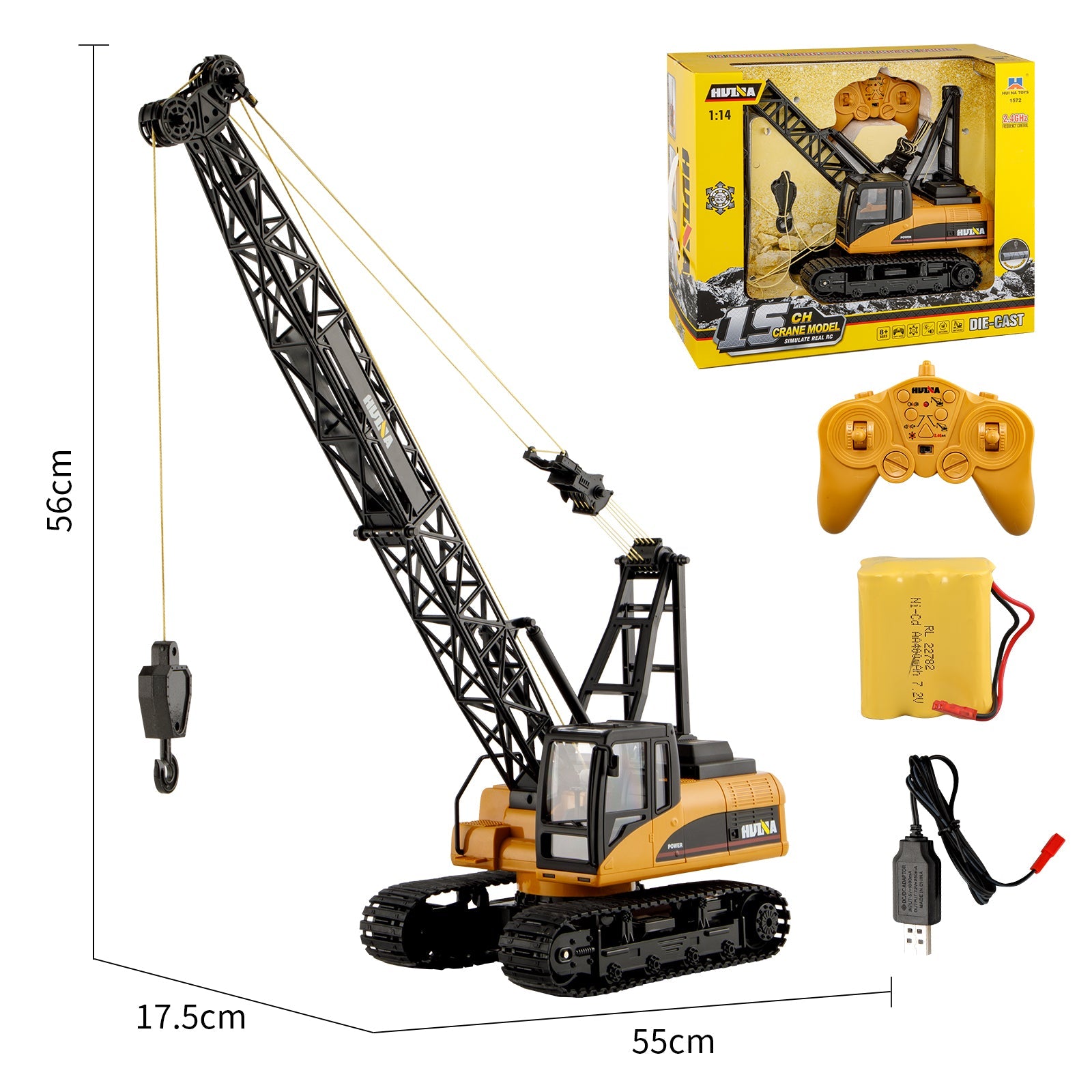 Huina 1572 1:14 RC Crane (2024 Model)