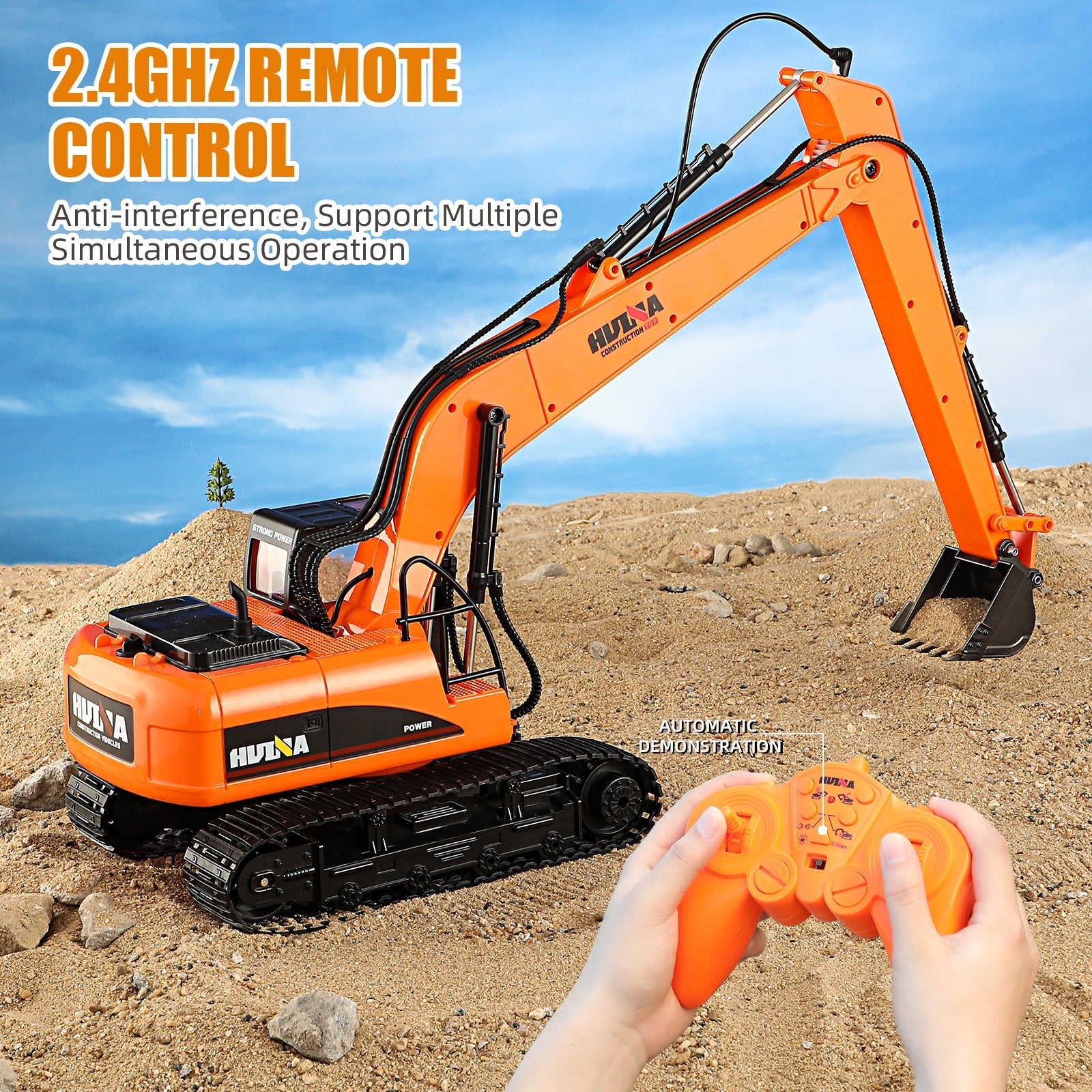 Huina 1551 1:14 Long Boom RC Excavator (2024 Model)