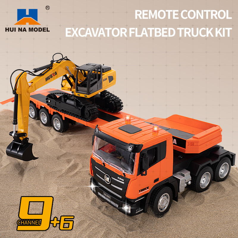 Huina 1319 1:24 RC Flatbed and Excavator (2024 Model )