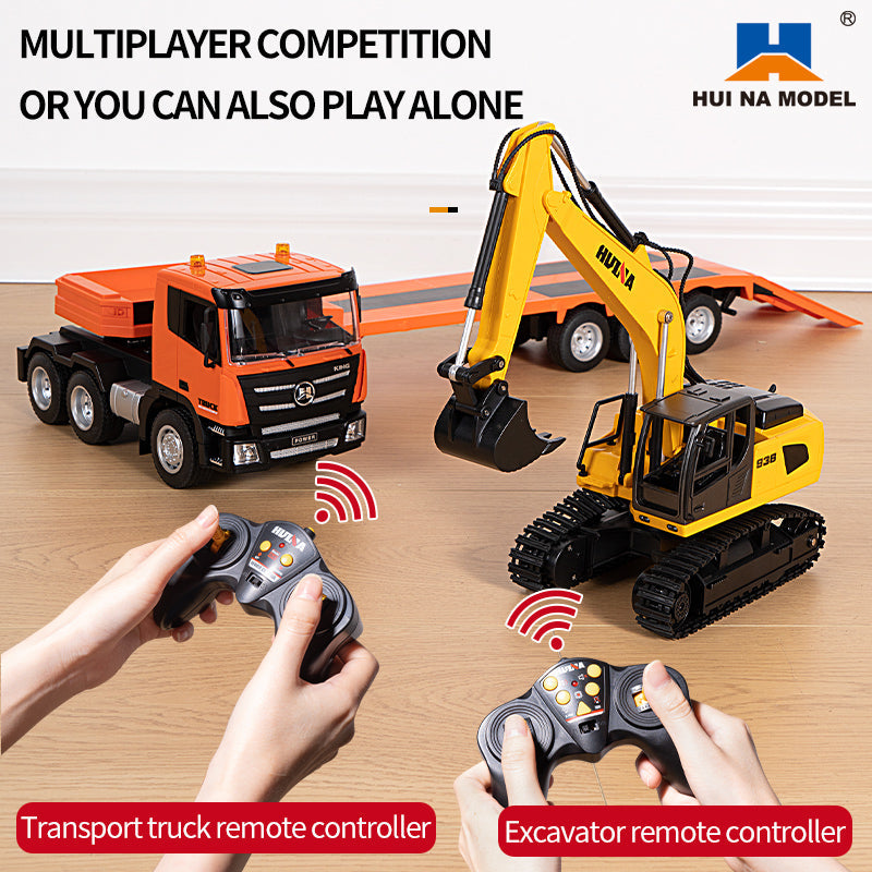 Huina 1319 1:24 RC Flatbed and Excavator (2024 Model )