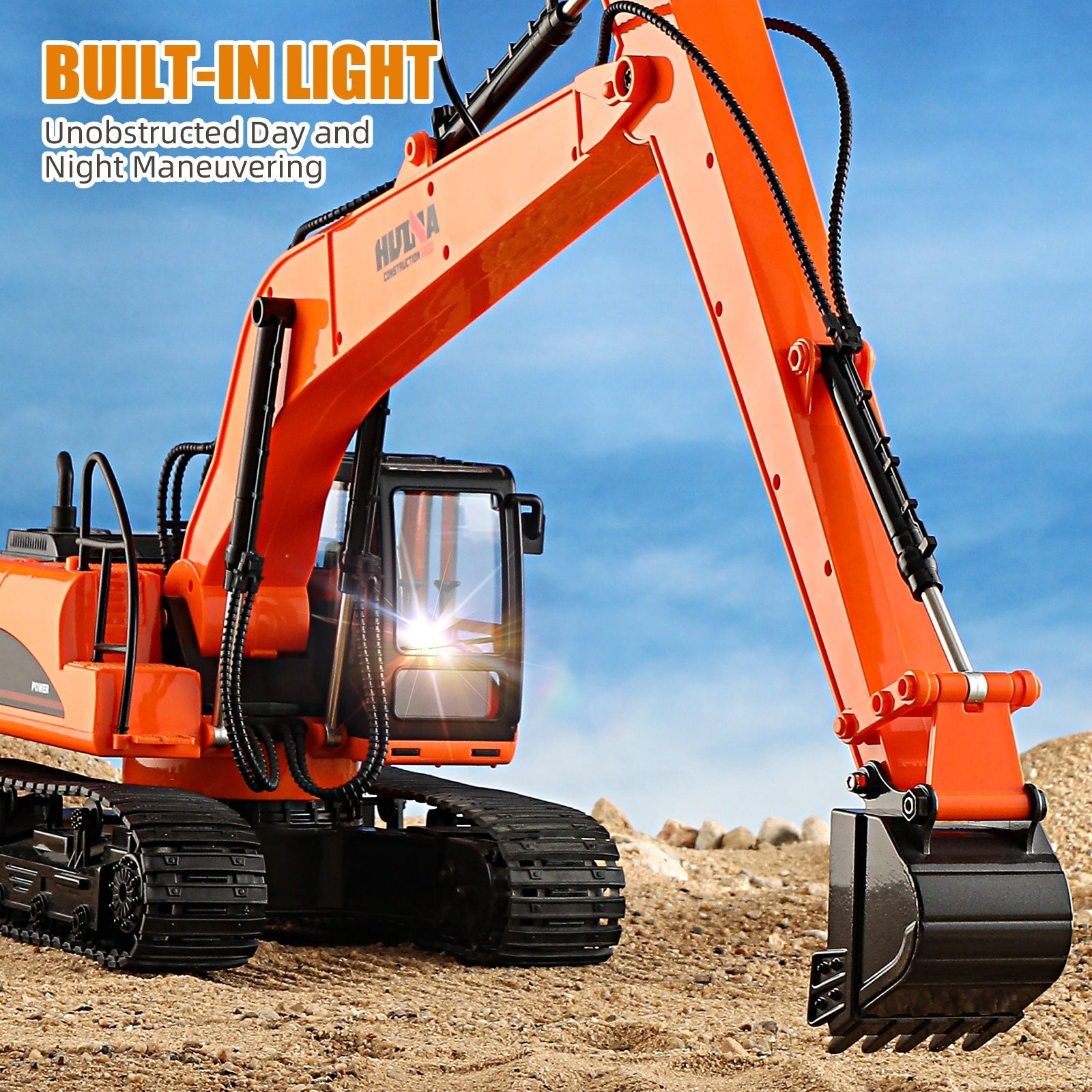 Huina 1551 1:14 Long Boom RC Excavator (2024 Model)